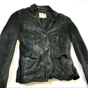 Muubaa leather blazer jacket (read for sizing)